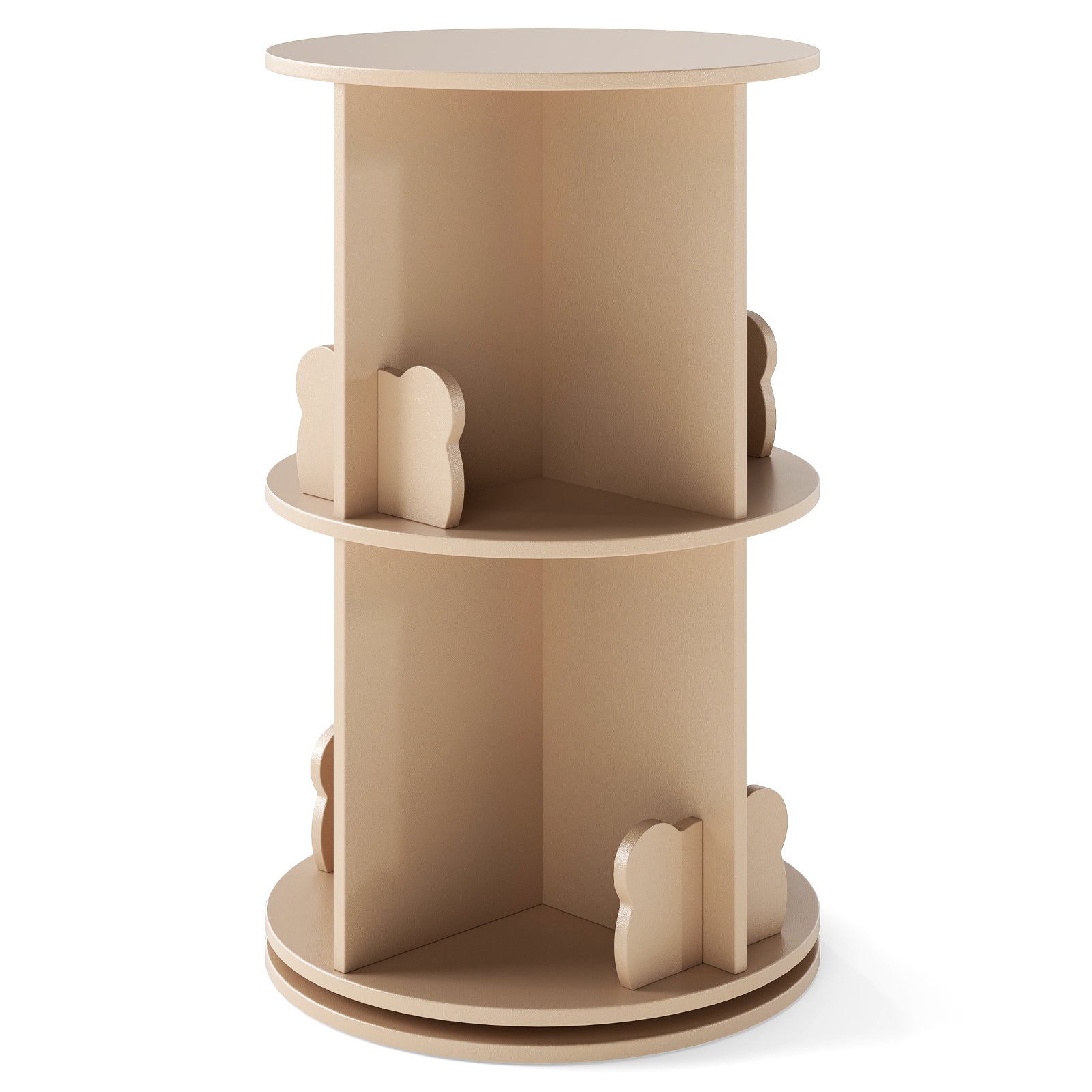 2 Tier Kids Rotating Bookshelf, Coffee Kids Storage Coffee at Gallery Canada