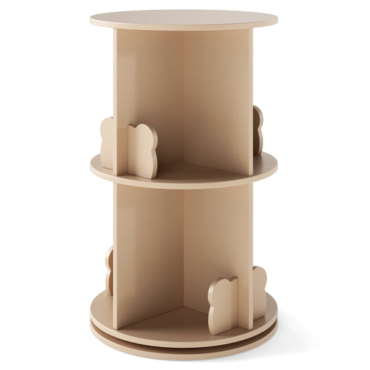 2 Tier Kids Rotating Bookshelf, Coffee Kids Storage Coffee at Gallery Canada