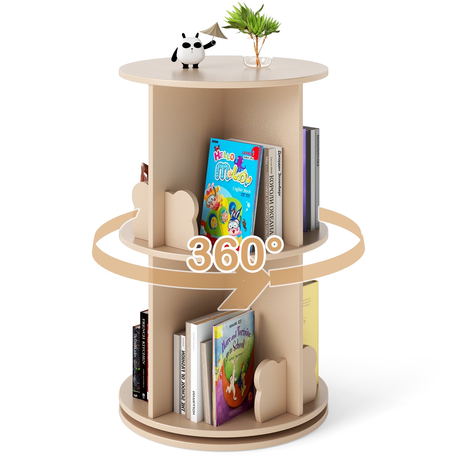 2 Tier Kids Rotating Bookshelf, Coffee Kids Storage at Gallery Canada