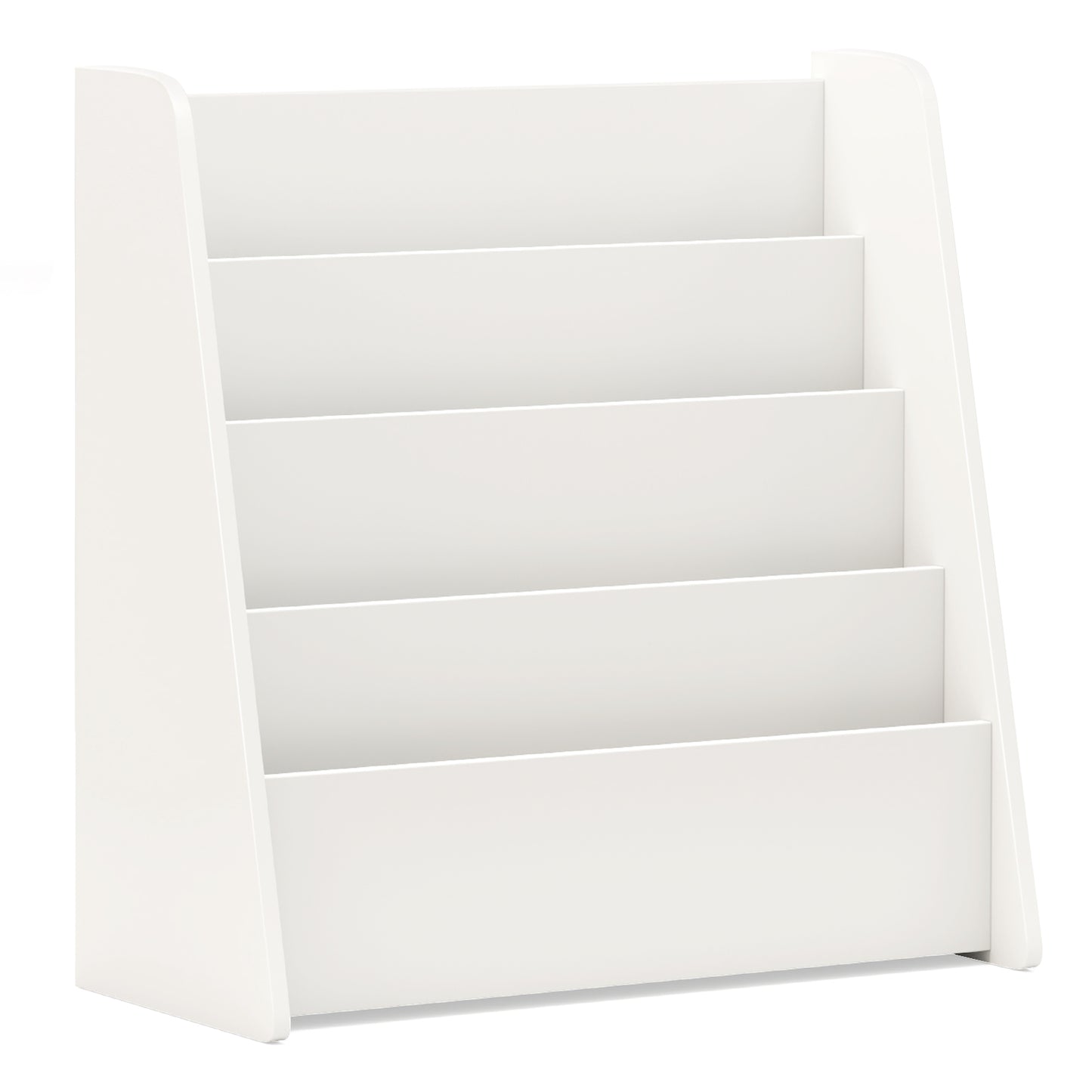 4-Tier Kids Bookshelf with Deep Compartments for Bedroom, White Kids Storage at Gallery Canada