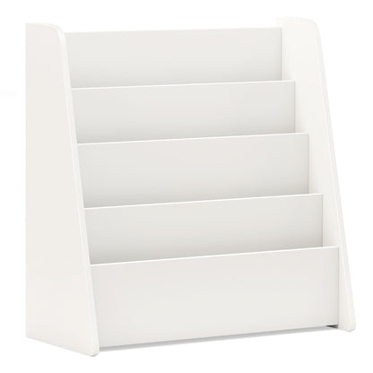 4-Tier Kids Bookshelf with Deep Compartments for Bedroom, White Kids Storage at Gallery Canada