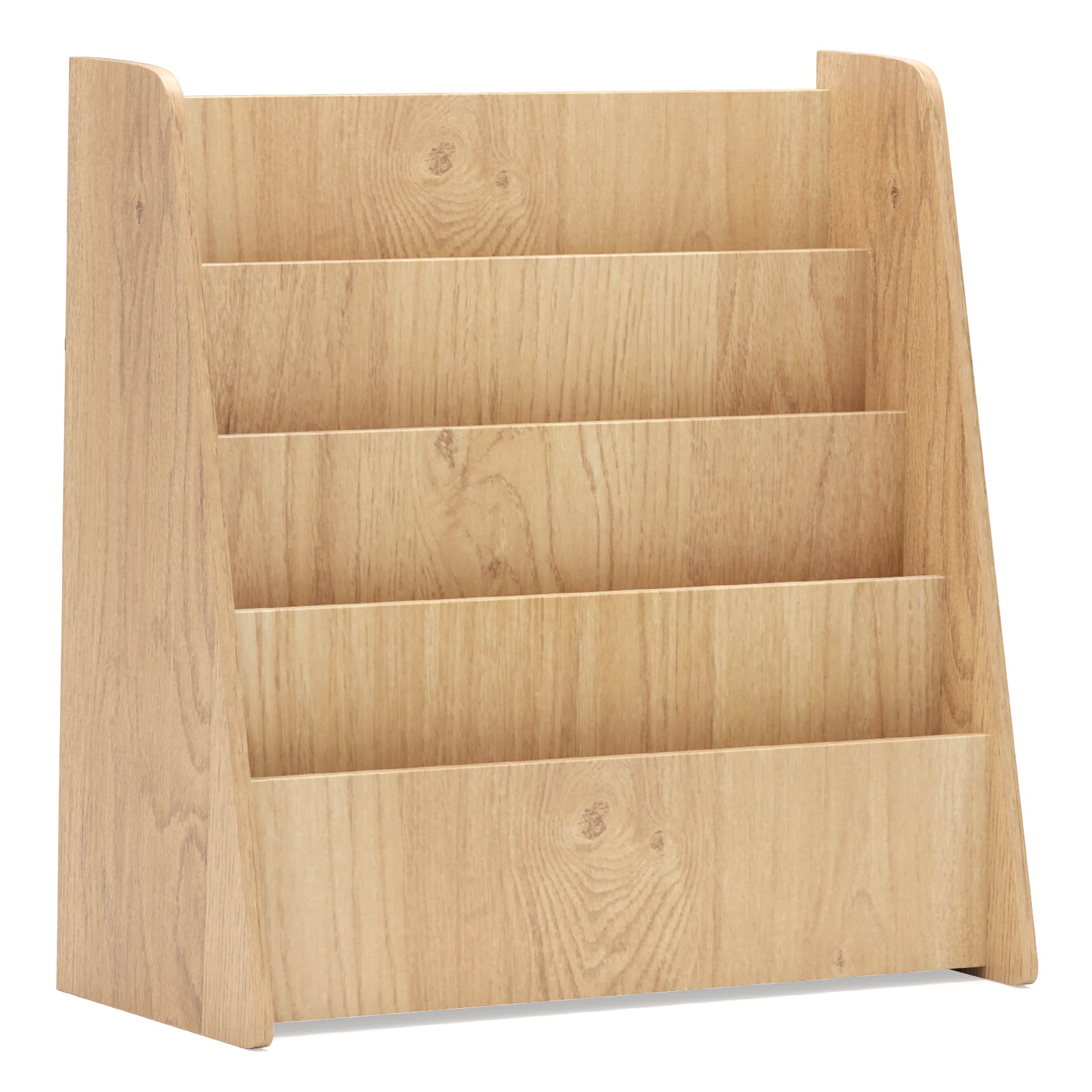 4-Tier Kids Bookshelf with Deep Compartments for Bedroom, Natural Kids Storage at Gallery Canada