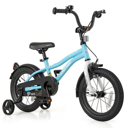 14-Inch Kids Bike for 3-5 Years Old Children Bicycle with Training Wheels, Blue
