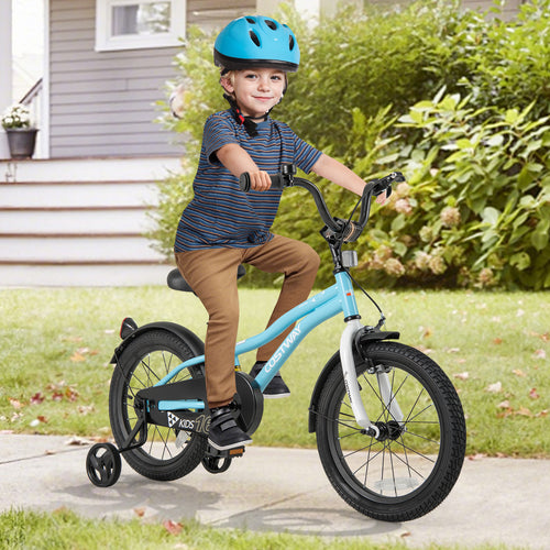 16-Inch Kids Bike for 4-7 Years Old Children Bicycle with Training Wheels, Blue