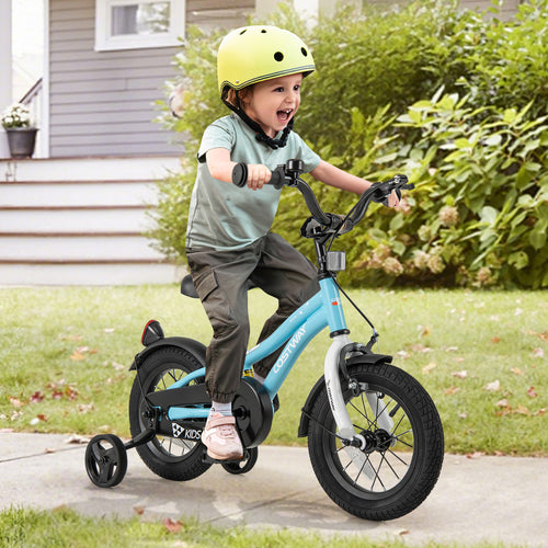 12-Inch Kids Bike for 3-4 Years Old Children Bicycle with Training Wheels, Blue