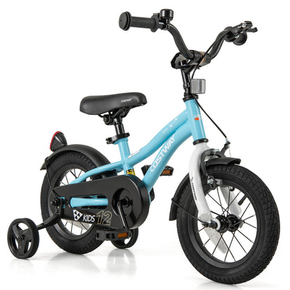 12-Inch Kids Bike for 3-4 Years Old Children Bicycle with Training Wheels, Blue Kids Bike at Gallery Canada