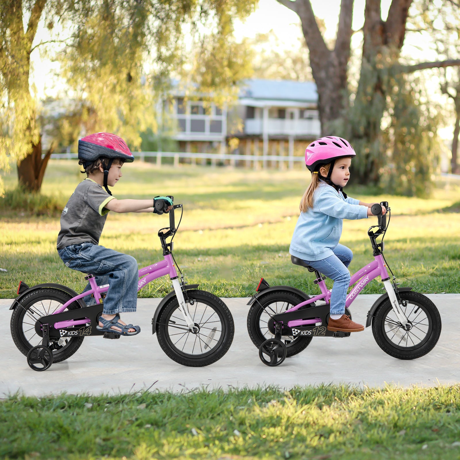 Kids Bike 12-Inch Children Training Bicycle with 2 Brake for 3-4 Years Old, Purple Kids Bike at Gallery Canada