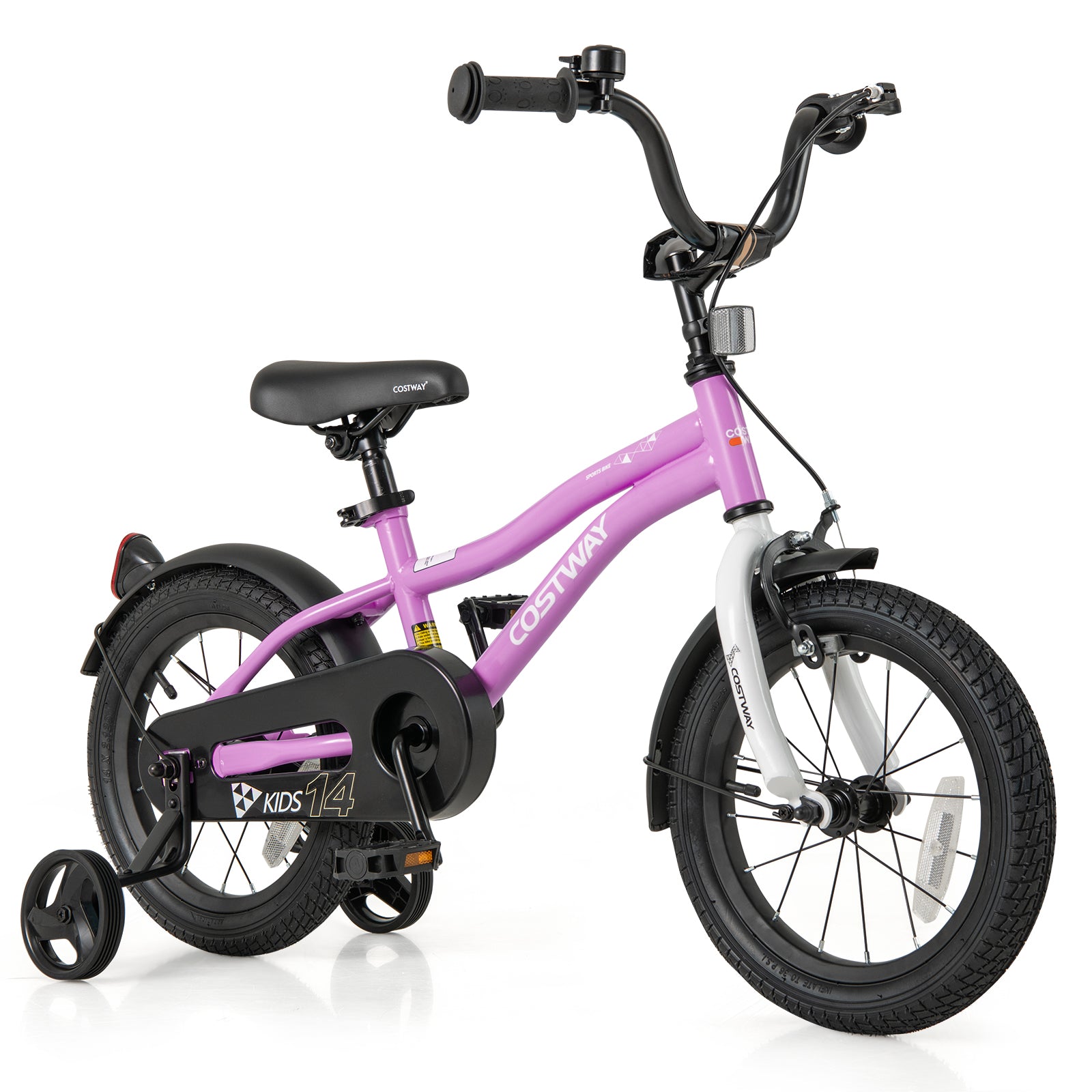 Kids Bike 14-Inch, Training Bicycle With 2 Brakes, Purple Kids Bike Purple at Gallery Canada