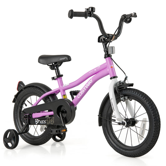 Kids Bike 14-Inch, Training Bicycle With 2 Brakes, Purple Kids Bike Purple at Gallery Canada