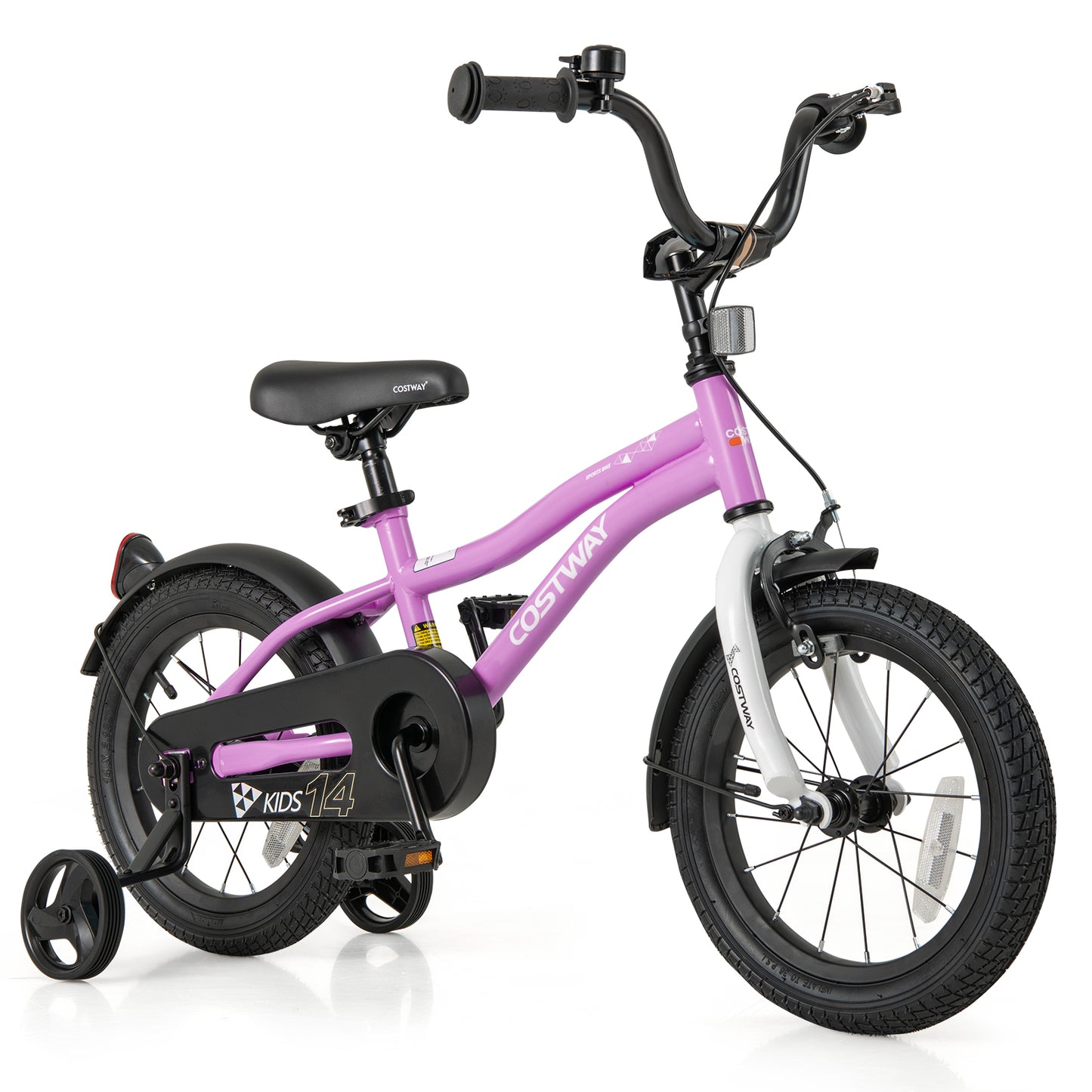 Kids Bike 14-Inch Children Training Bicycle with 2 Brake for 3-5 Years Old, Purple Kids Bike at Gallery Canada