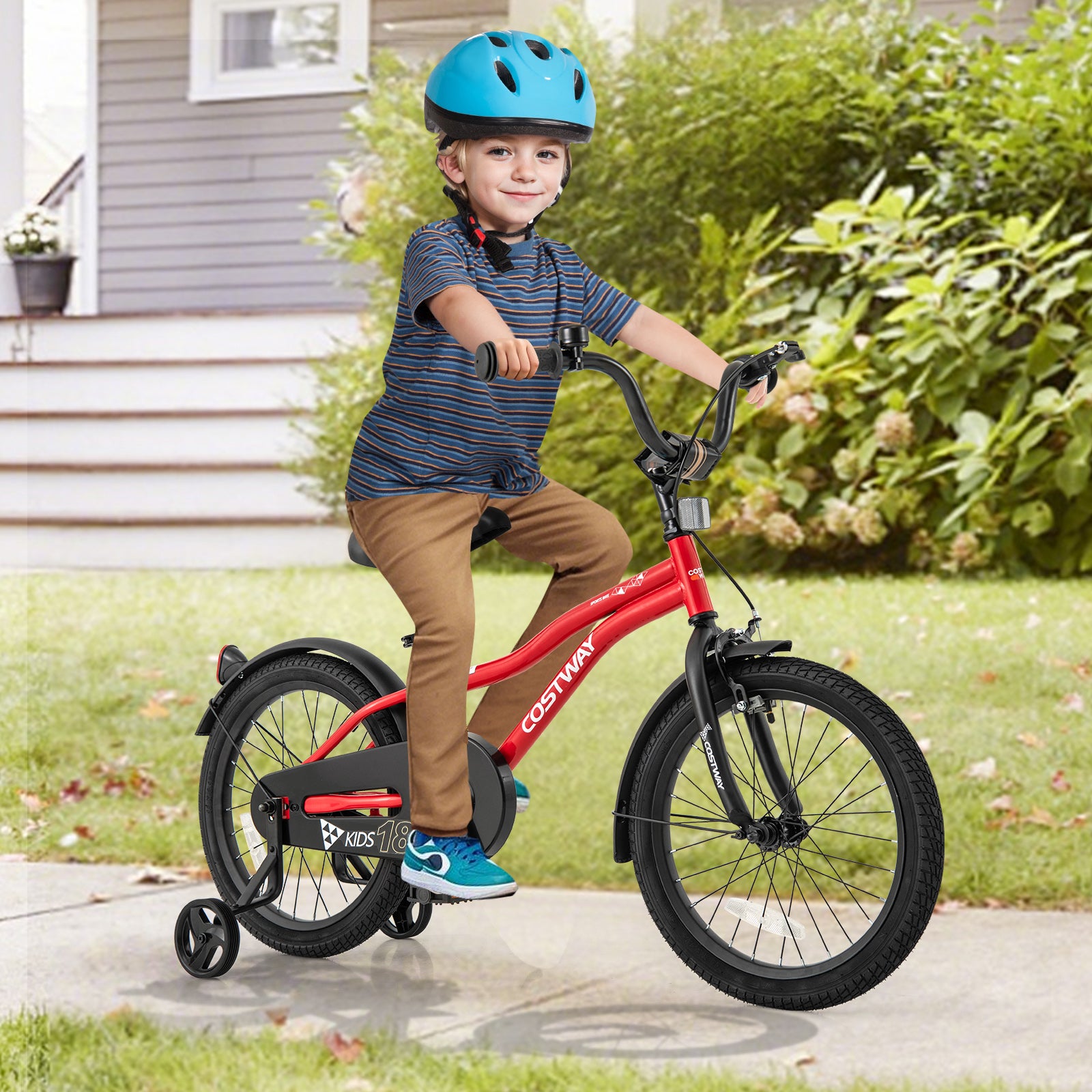 18 Inch Kids Bike, Adjustable, For 4-8 Years Old, Red Kids Bike at Gallery Canada