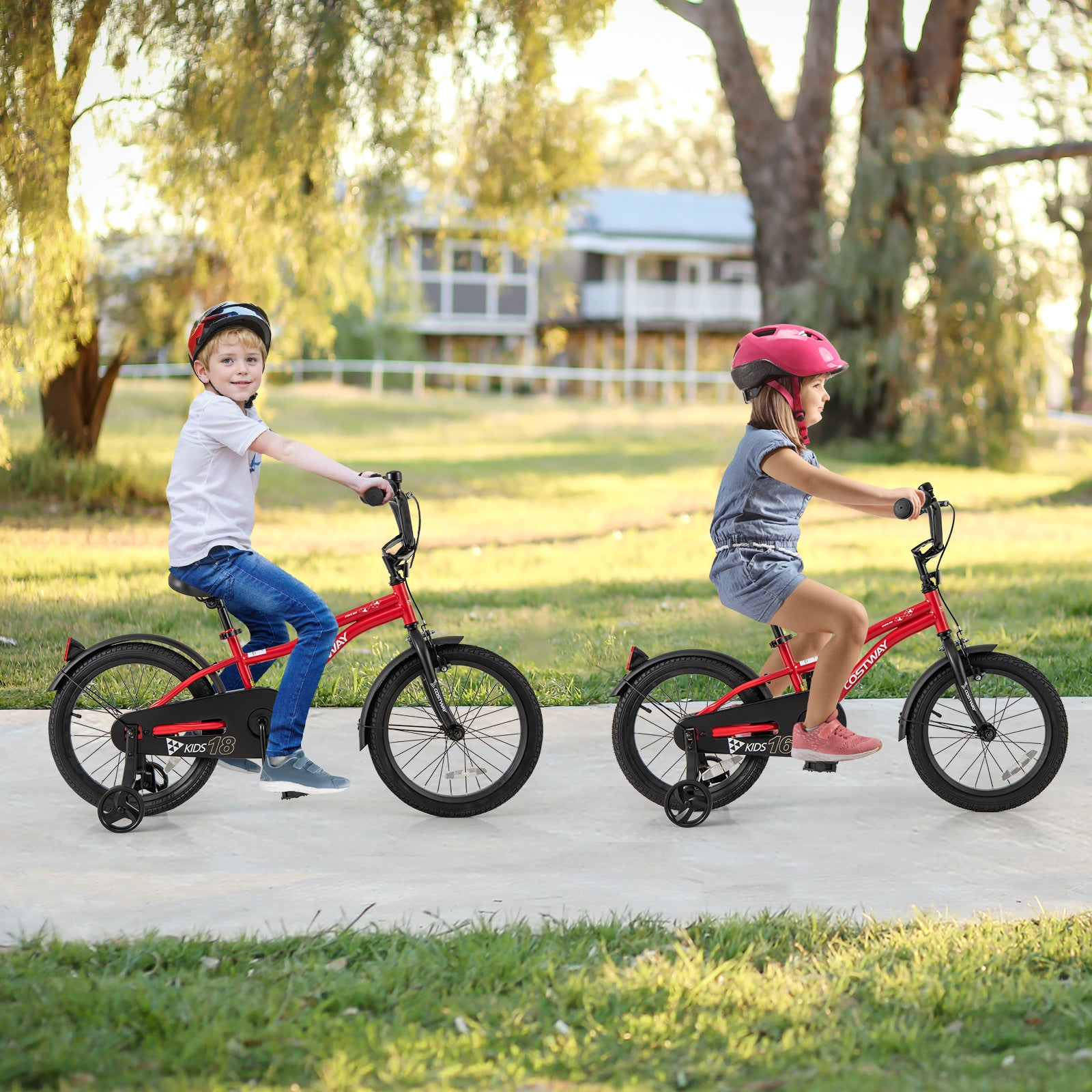 18 Inch Kids Bike, Adjustable, For 4-8 Years Old, Red Kids Bike at Gallery Canada