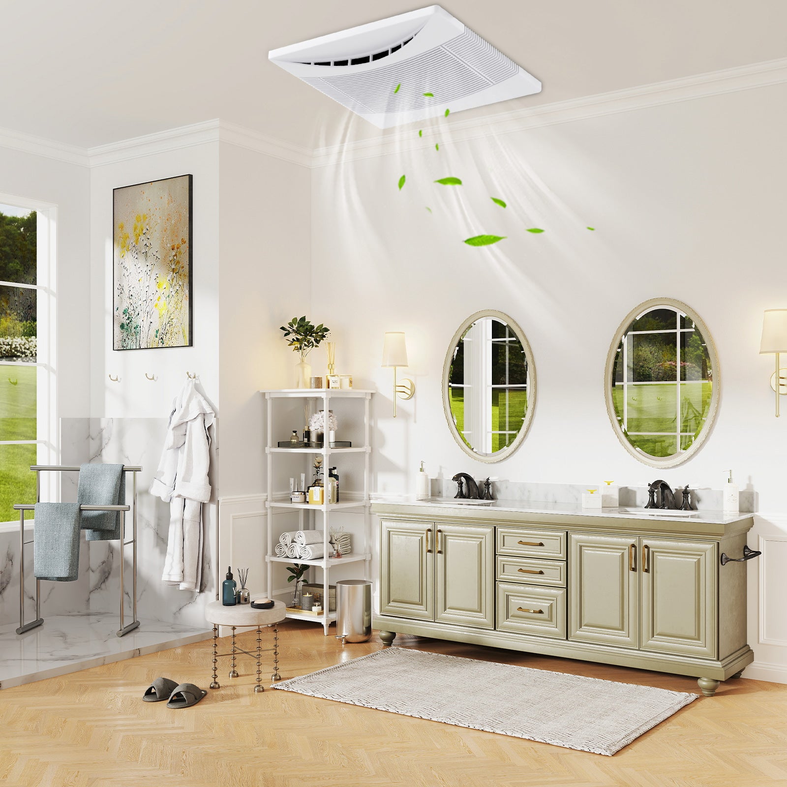 110 CFM Ceiling Mount Exhaust Ventilation Fan with Metal Housing, White Ventilation Fans at Gallery Canada