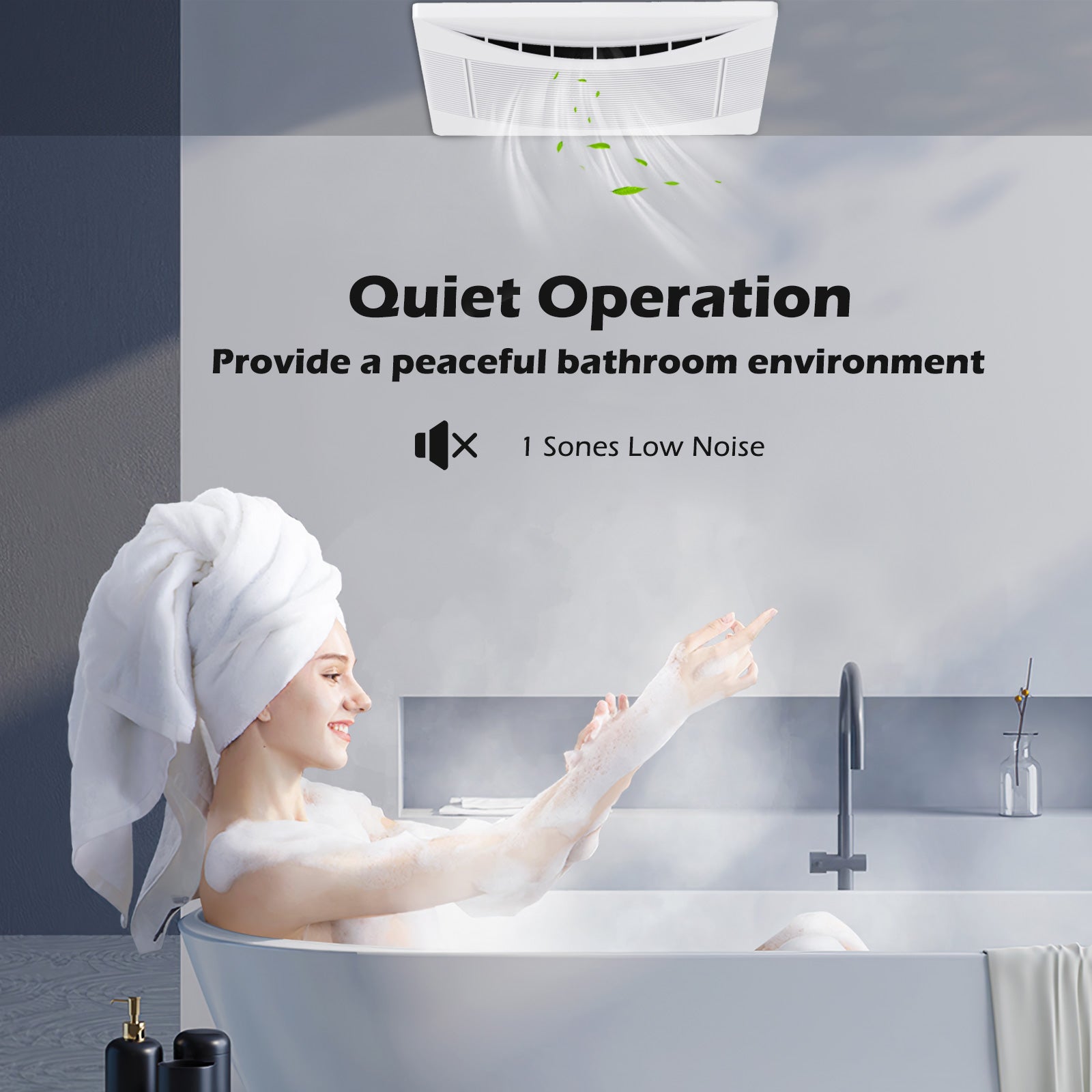 110 CFM Ceiling Mount Exhaust Ventilation Fan with Metal Housing, White Ventilation Fans at Gallery Canada