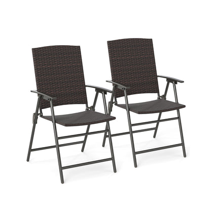 Patio PE Wicker Dining Chairs With Armrests, Metal Frame, Set Of 2 Patio Dining Chairs Options at Gallery Canada
