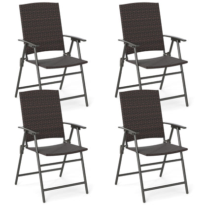 Patio Wicker Dining Chairs, Set of 4, Armrests, Metal Frame Patio Dining Chairs Options at Gallery Canada