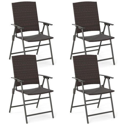 Patio Wicker Dining Chairs, Set of 4, Armrests, Metal Frame Patio Dining Chairs Options at Gallery Canada