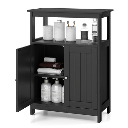 Freestanding Bathroom Floor Cabinet, Storage Organizer, Black Floor Cabinets at Gallery Canada