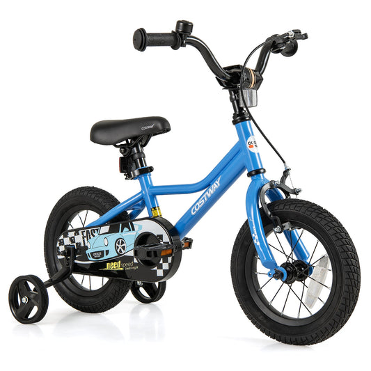 12 Inch Kids Bike, Removable Training Wheels, Aged 3-4 Years, Blue Kids Bike Blue at Gallery Canada