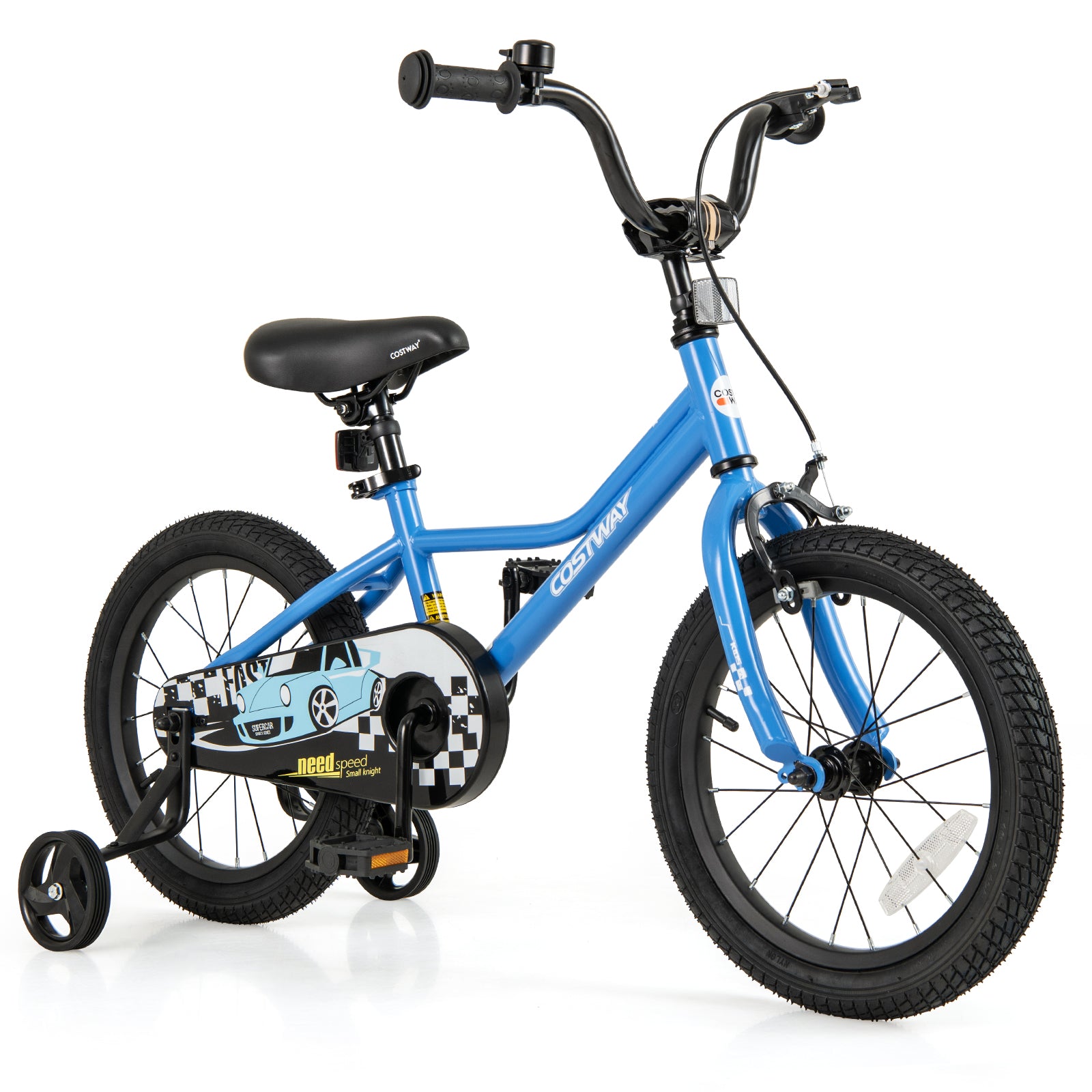 16 Inch Kids Bike, Removable Training Wheels, Ages 4-7, Blue Kids Bike Blue at Gallery Canada