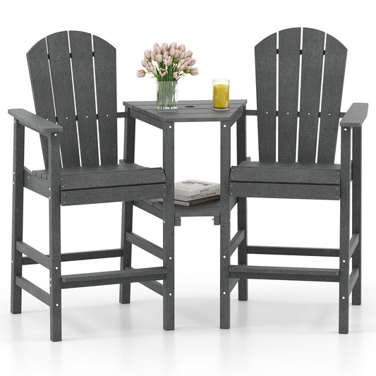 2-Seat Adirondack Chair, All-Weather, Gray