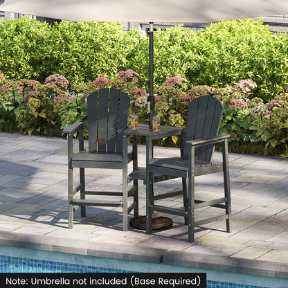 2-Seat Adirondack Chair All-Weather Adirondack Chair with Double Connecting Tray, Gray Adirondack Chairs at Gallery Canada