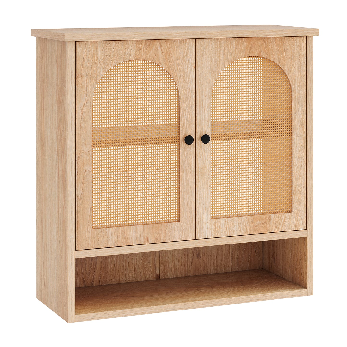 Bathroom Wall Cabinet, PE Rattan Doors, Adjustable Shelves, Natural Wall Cabinets Natural at Gallery Canada