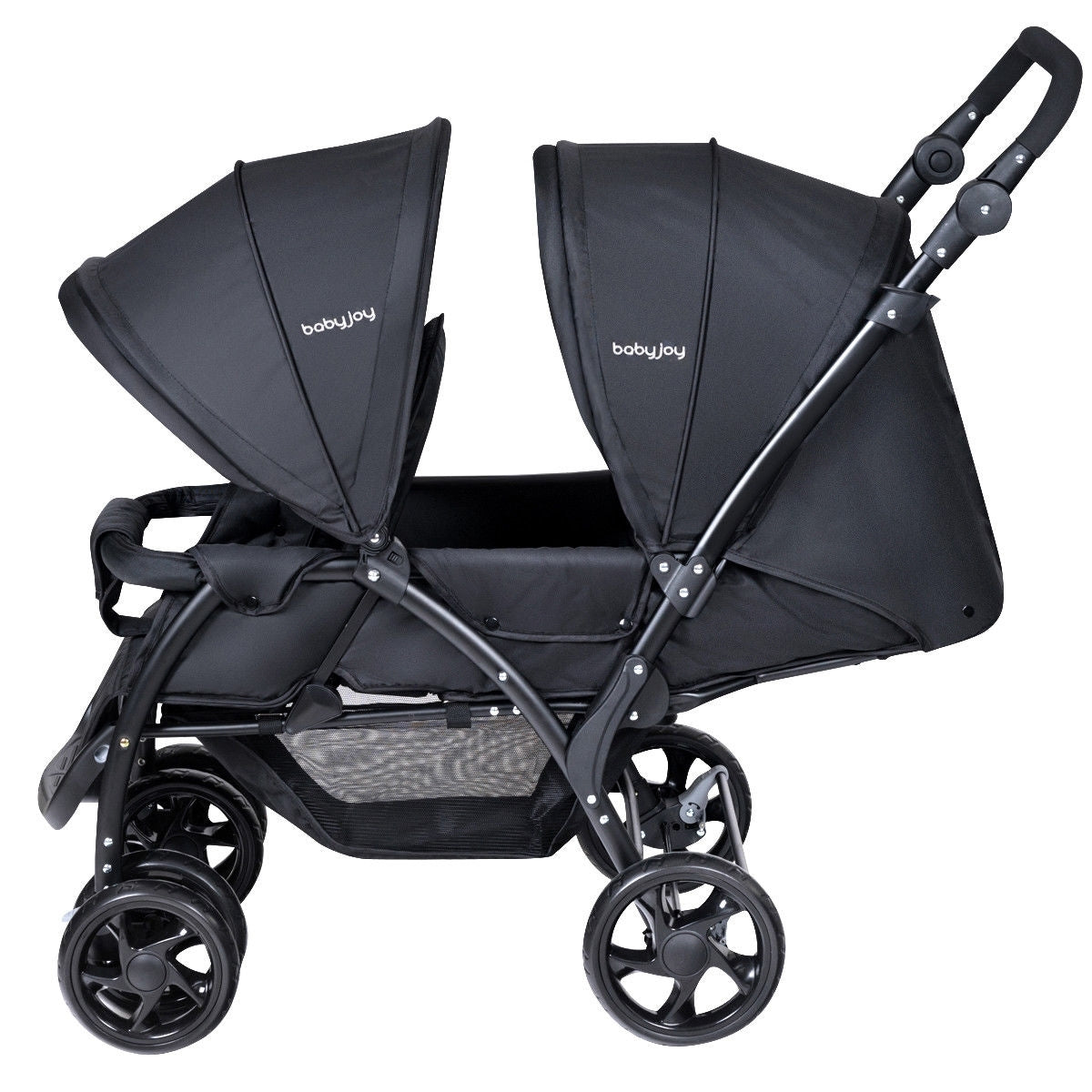 Foldable Lightweight Front Back Seats Double Baby Stroller, Black Baby Strollers at Gallery Canada