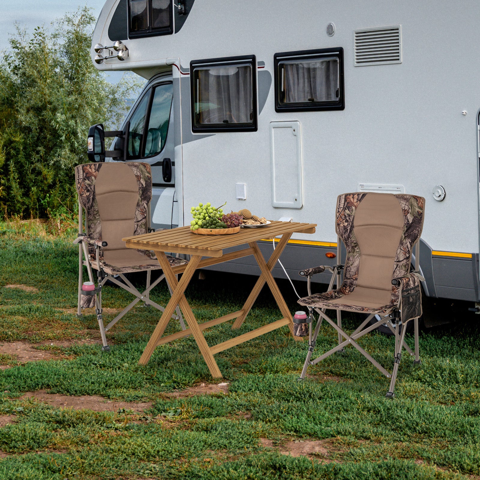 Portable Camping Chair, 400 Lbs, Brown Camping Furniture at Gallery Canada