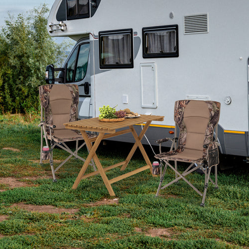 Portable Camping Chair, 400 Lbs, Brown