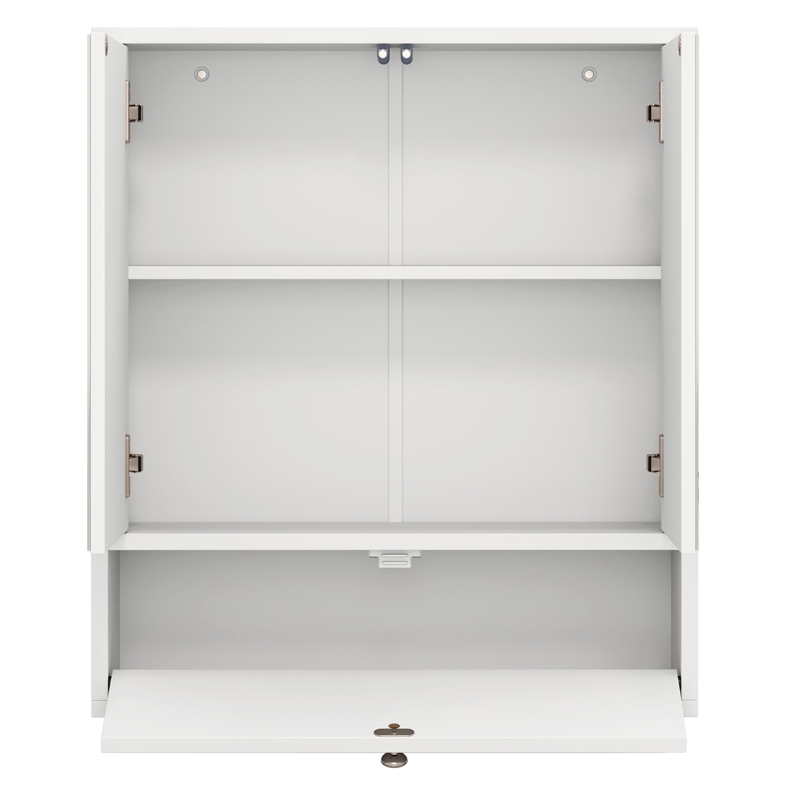 Bathroom Double Mirror Door Wall Mount Storage Wood Cabinet, White Wall Cabinets at Gallery Canada