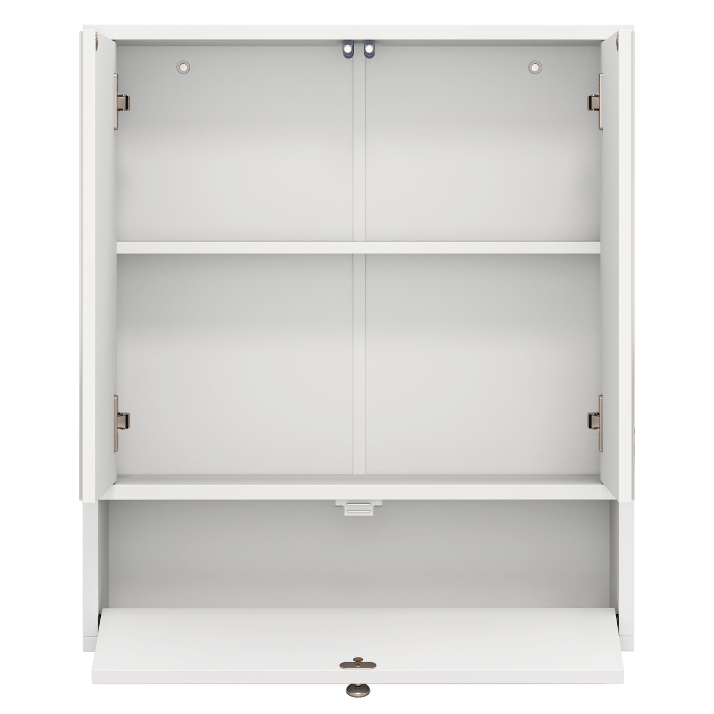 Bathroom Double Mirror Door Wall Mount Storage Wood Cabinet, White Wall Cabinets at Gallery Canada