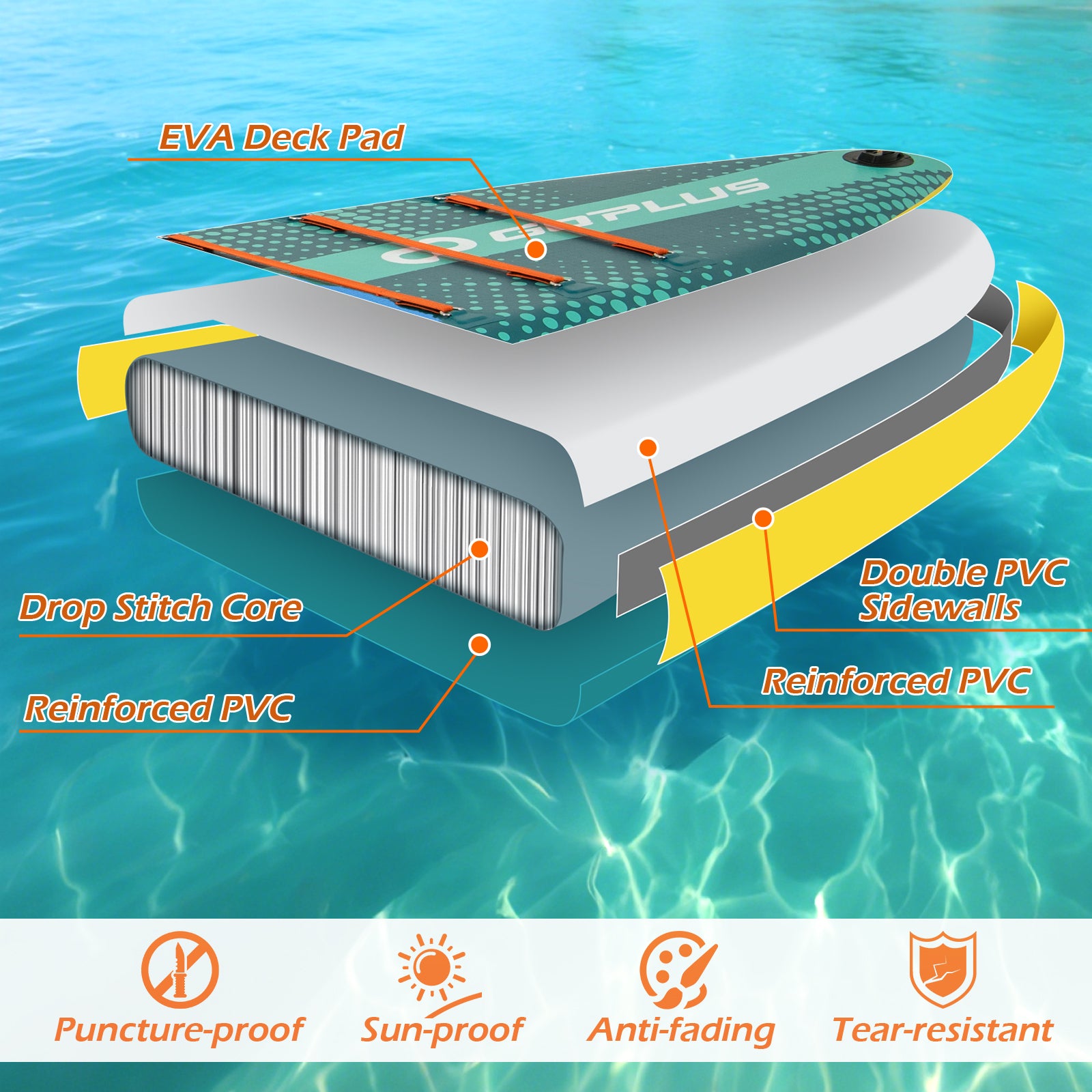 11 Feet Inflatable Stand Up Paddle Board with Kayak Seat for Adults-L Surfing at Gallery Canada