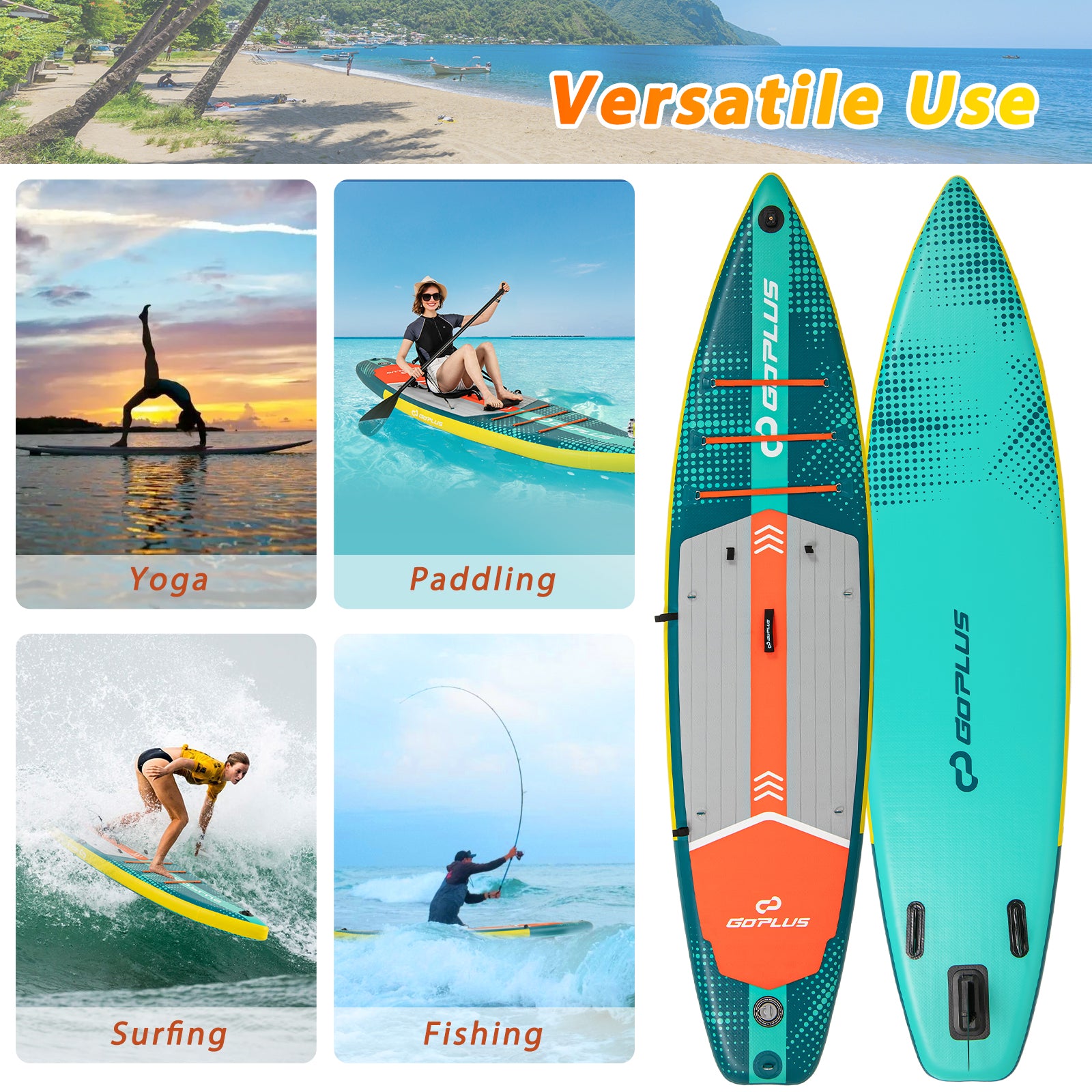 11 Feet Inflatable Stand Up Paddle Board with Kayak Seat for Adults-L Surfing at Gallery Canada