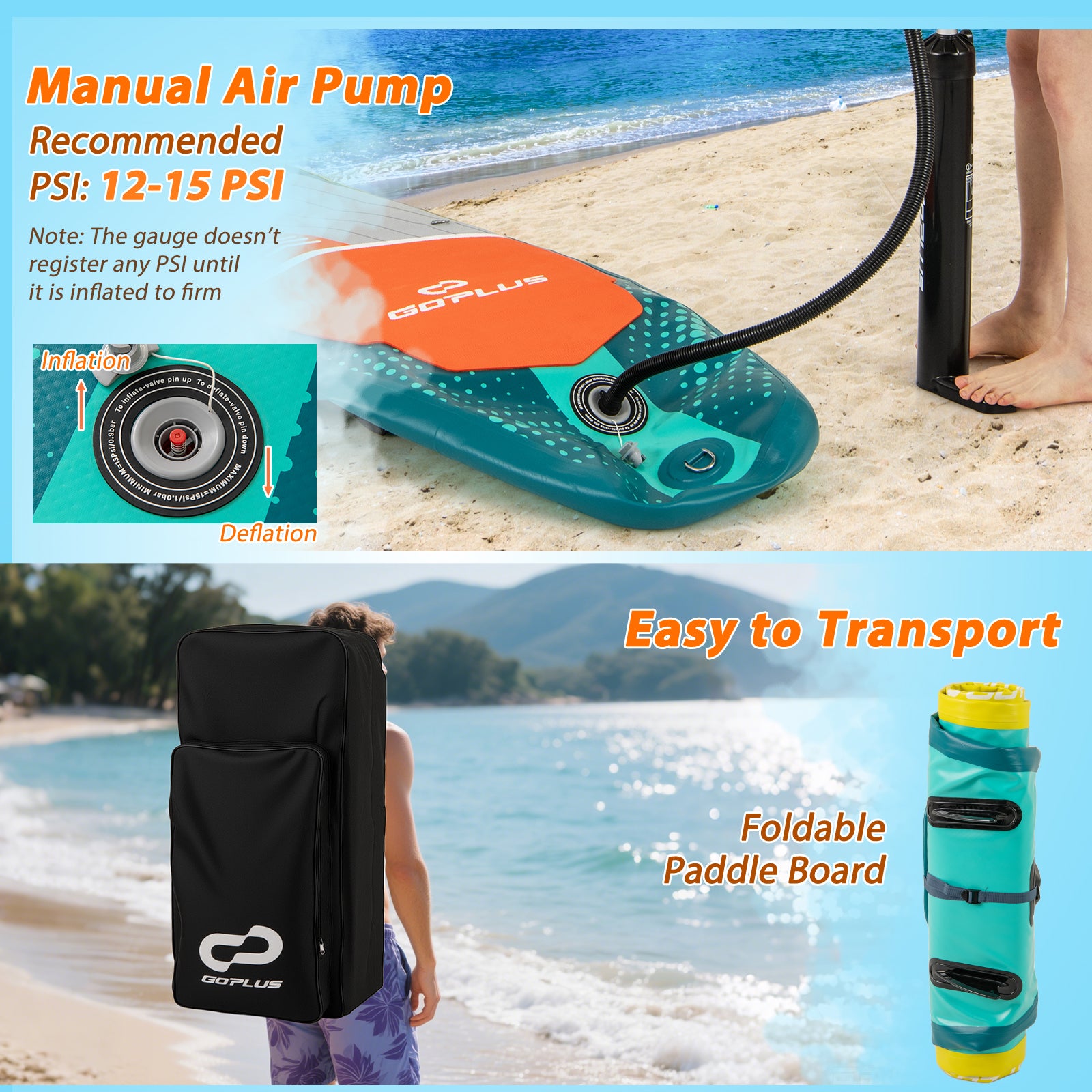 11 Feet Inflatable Stand Up Paddle Board with Kayak Seat for Adults-L Surfing at Gallery Canada