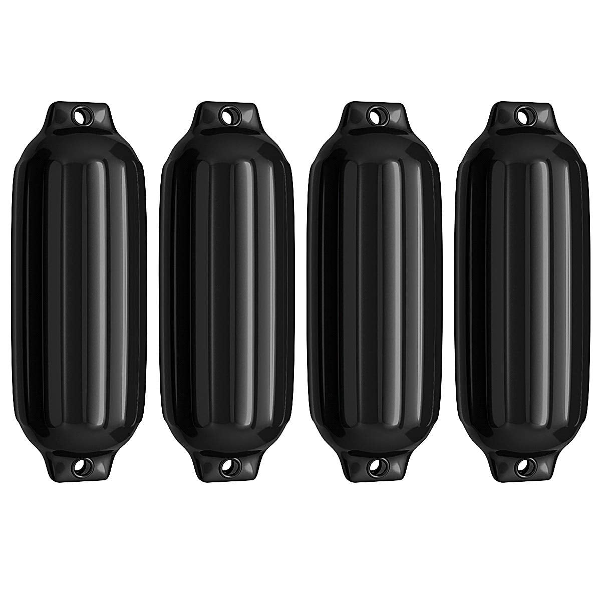 4 Ribbed Marine 8.5" x 27" Boat Fender Vinyl Bumper, Black Watercraft Parts & Accessories Black at Gallery Canada
