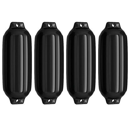 4 Ribbed Marine 8.5" x 27" Boat Fender Vinyl Bumper, Black Watercraft Parts & Accessories Black at Gallery Canada