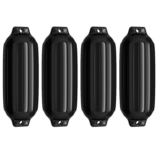 4 Ribbed Marine 8.5" x 27" Boat Fender Vinyl Bumper, Black Watercraft Parts & Accessories Black at Gallery Canada