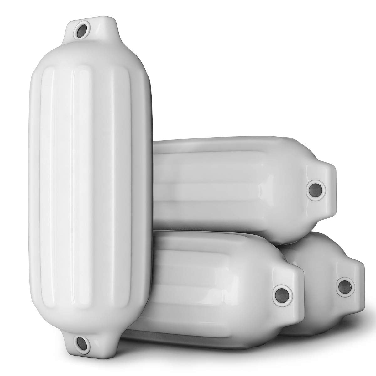 4 Ribbed Marine 8.5" x 27" Boat Fender Vinyl Bumper, White Watercraft Parts & Accessories at Gallery Canada