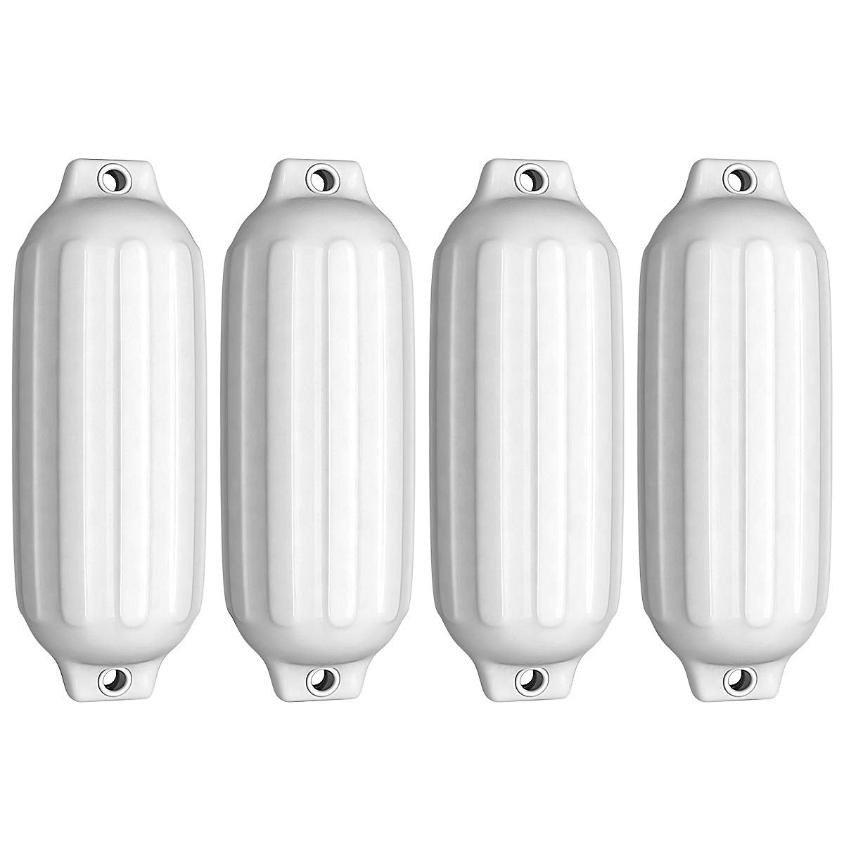 4 Ribbed Marine Boat Fender, 8.5" x 27", White Watercraft Parts & Accessories at Gallery Canada