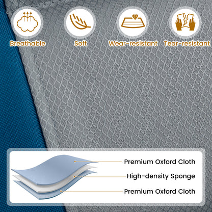 Foldable Rocking Padded Portable Camping Chair with Backrest and Armrest, Blue Patio Rocking Chairs & Gliders at Gallery Canada