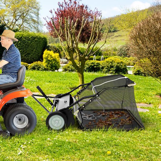 42 Inch Tow-Behind Lawn Sweeper, 26/27 Cu.FT Hopper Bag, Black Lawn Care Tools 42 Inch at Gallery Canada
