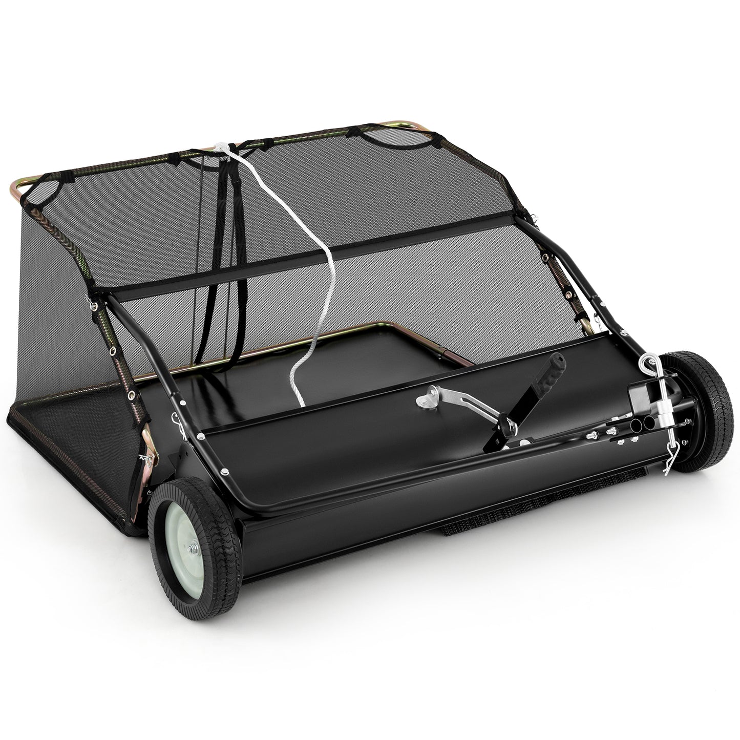 42 Inch Tow-Behind Lawn Sweeper, 26/27 Cu.FT Hopper Bag, Black Lawn Care Tools at Gallery Canada