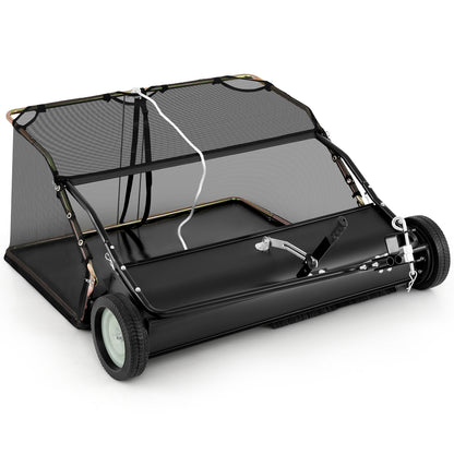 42 Inch Tow-Behind Lawn Sweeper, 26/27 Cu.FT Hopper Bag, Black Lawn Care Tools 42 Inch at Gallery Canada