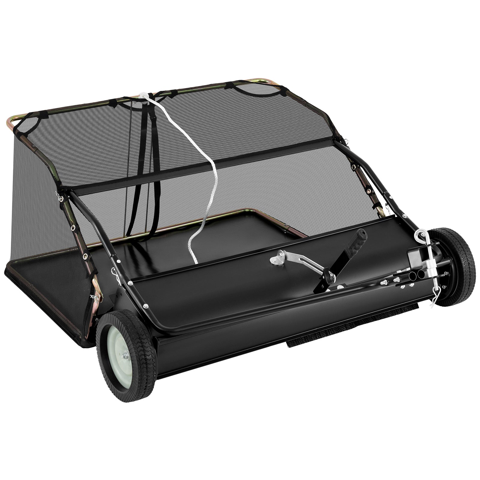 42 Inch Tow-Behind Lawn Sweeper, 26/27 Cu.FT Hopper Bag, Black Lawn Care Tools at Gallery Canada