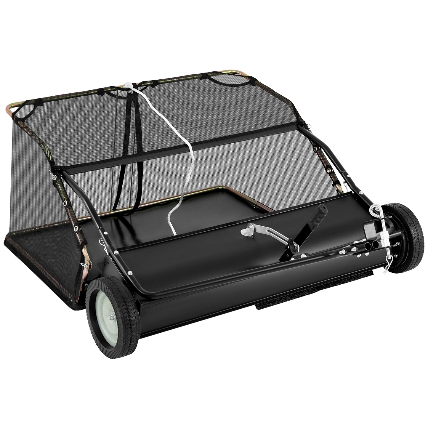 42 Inch Tow-Behind Lawn Sweeper, 26/27 Cu.FT Hopper Bag, Black Lawn Care Tools at Gallery Canada