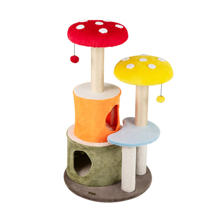 43 Inch Tall Cat Tree, 2 Condos, Padded Platforms, Multicolor Cat Trees Condos & Scratchers at Gallery Canada