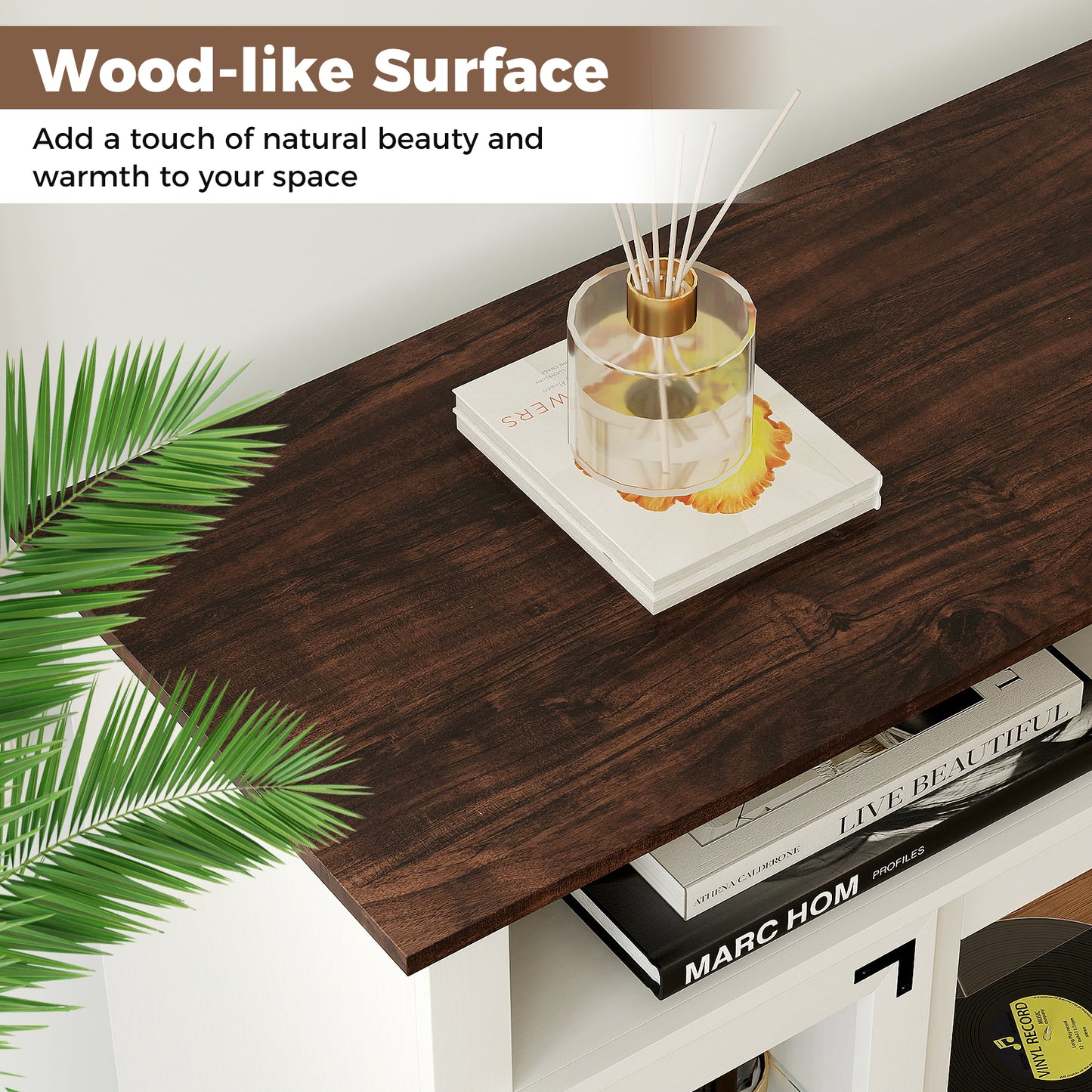 TV Stand with LED Lights and Remote Control, White Entertainment Centers & TV Stands at Gallery Canada