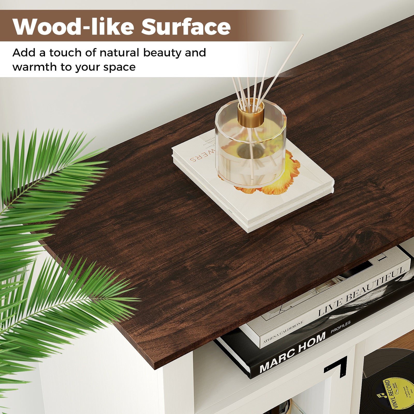 TV Stand with LED Lights and Remote Control, White Entertainment Centers & TV Stands at Gallery Canada