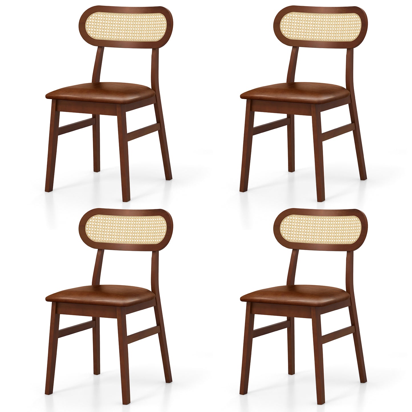 Mid Century Wood Dining Chairs Set of 2, Indoor Dining Chairs at Gallery Canada